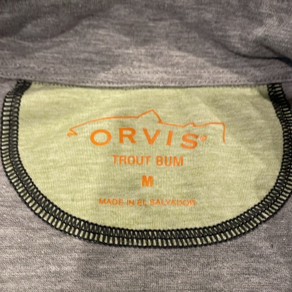 Orvis Gray LS Zip Shirt - Picture 3 of 5